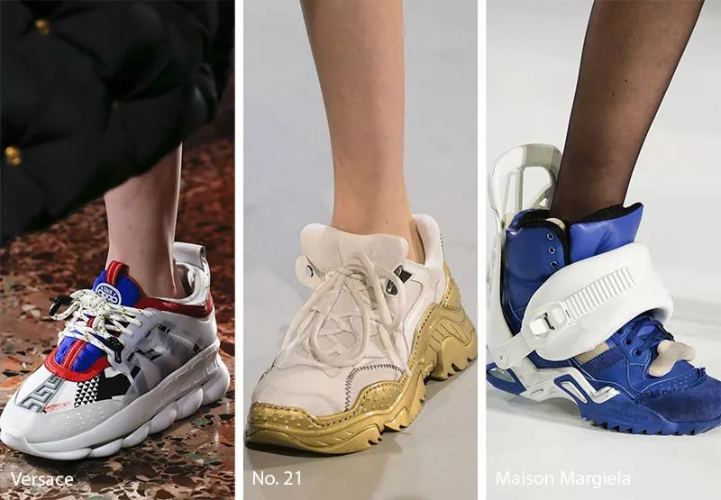 Sneakersi voluminosi cu linii neobisnuite